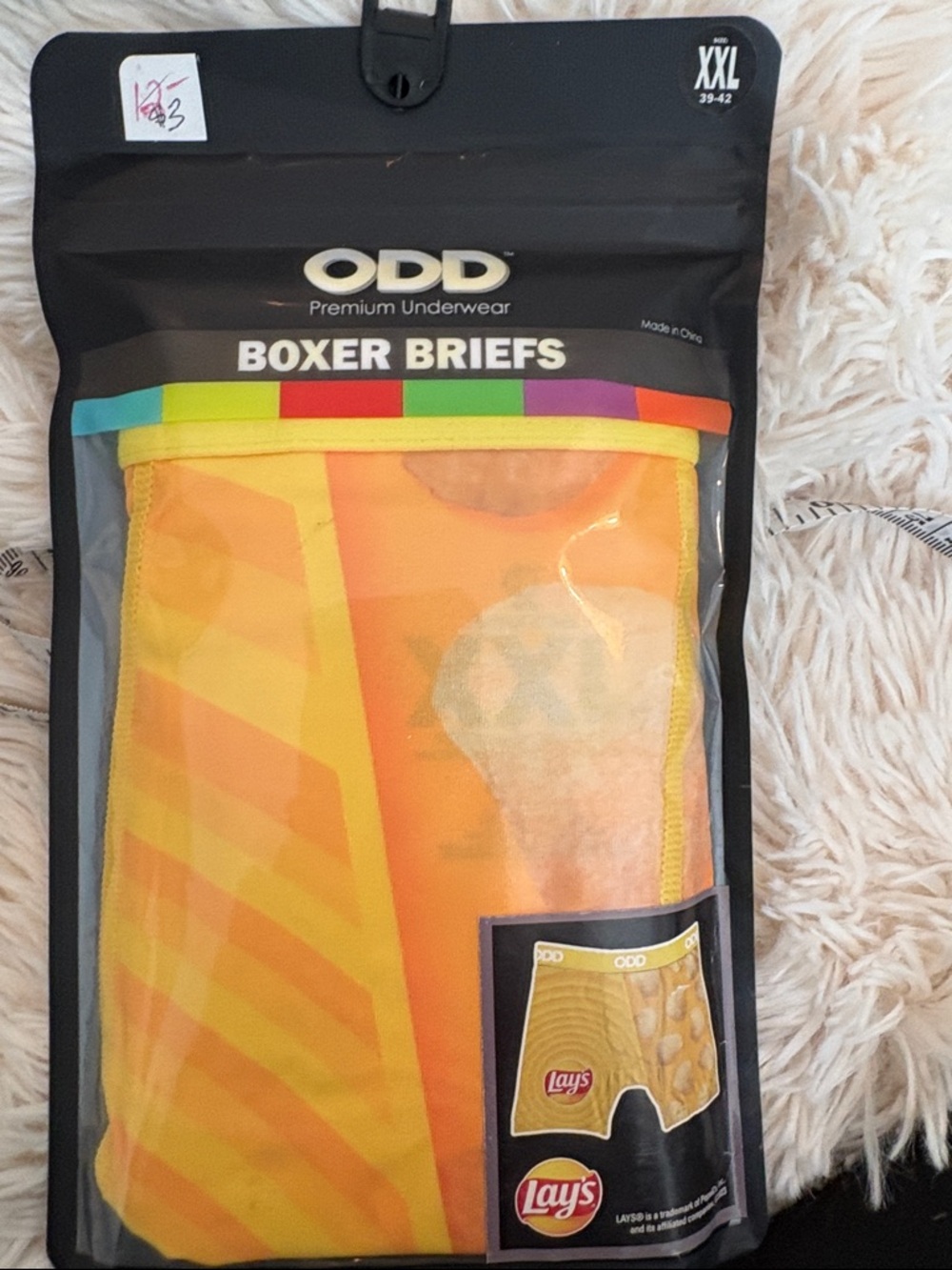 ODD Men's Orange Lays Chips  Boxer Briefs – XXL